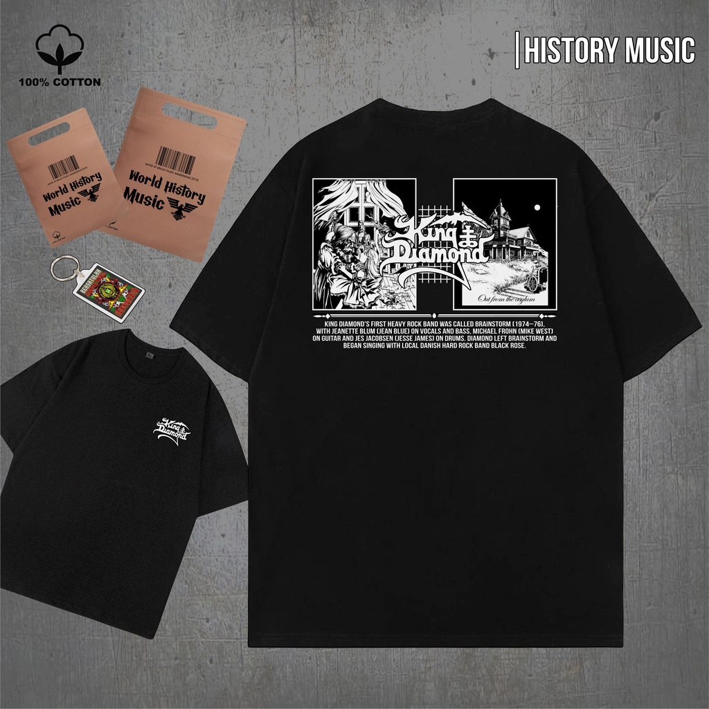 Kaos KING DIAMOND Band Music Katun Asli Plastisol Premium