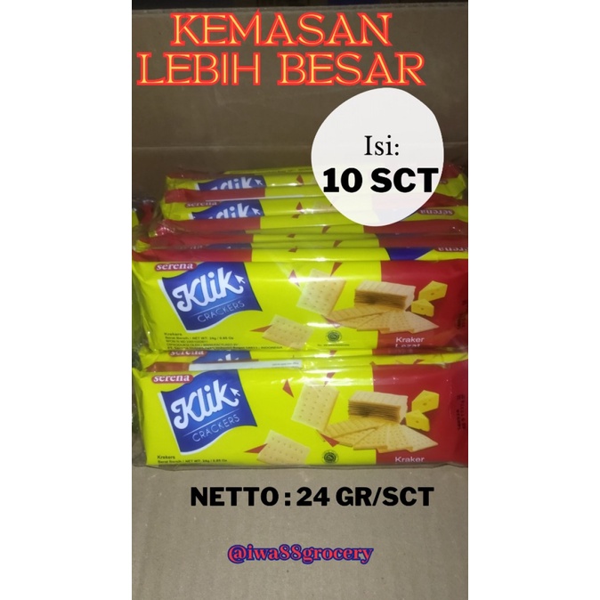 

serena klik crackers biskuit 10sachet