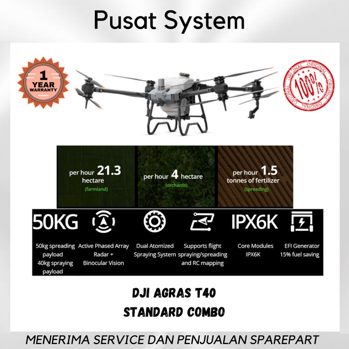 PROMO SUPERR SALE Dji Agras T40 Standard Combo Drone Spraying Pertanian Pupuk Pestisida
