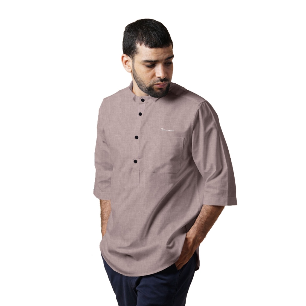 SAMASE Casual Kemko U115P Baju Kemeja Koko Lengan 3/4