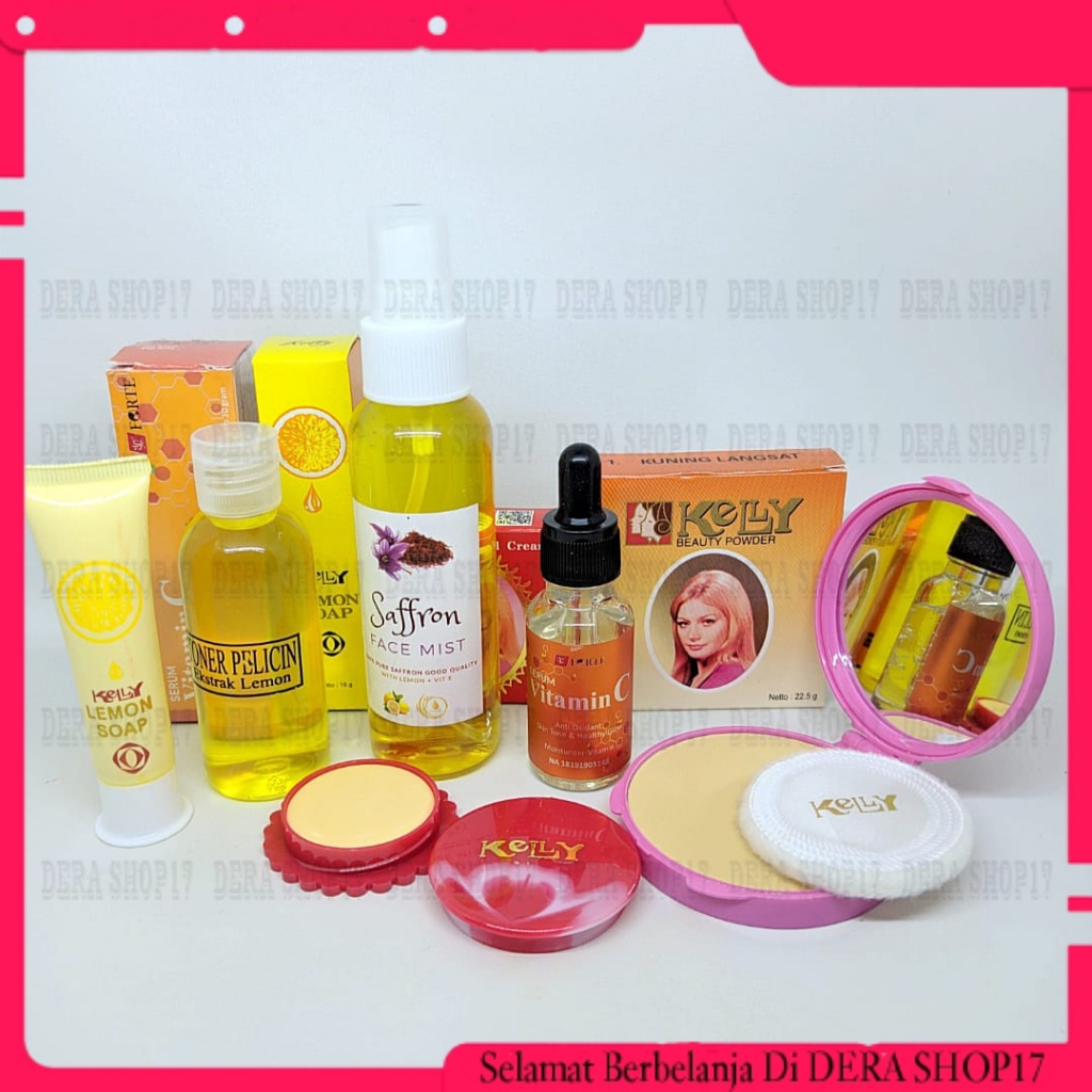 Paket Kelly Kosmetik Lengkap 6in1 Serum Vitamin C
