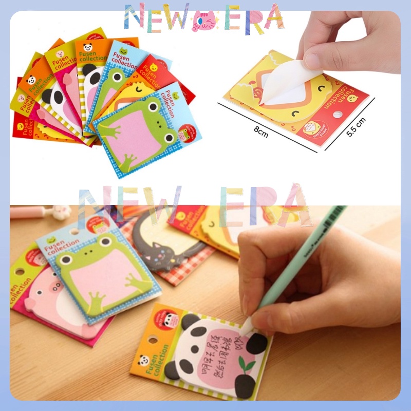 

NewEra Sticky Notes Motif Hewan Tempelan Kertas A3 Catatan Memo Tempelan Kertas Note Karakter Animal Lucu Sticky Memo Pad Notes Animal Motif