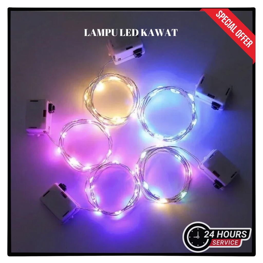 Lampu LED Kawat Warm White Lampu Hias LED Baterai Lampu Tumblr lampu kawat Lampu Kawat Led /LAMPU LE