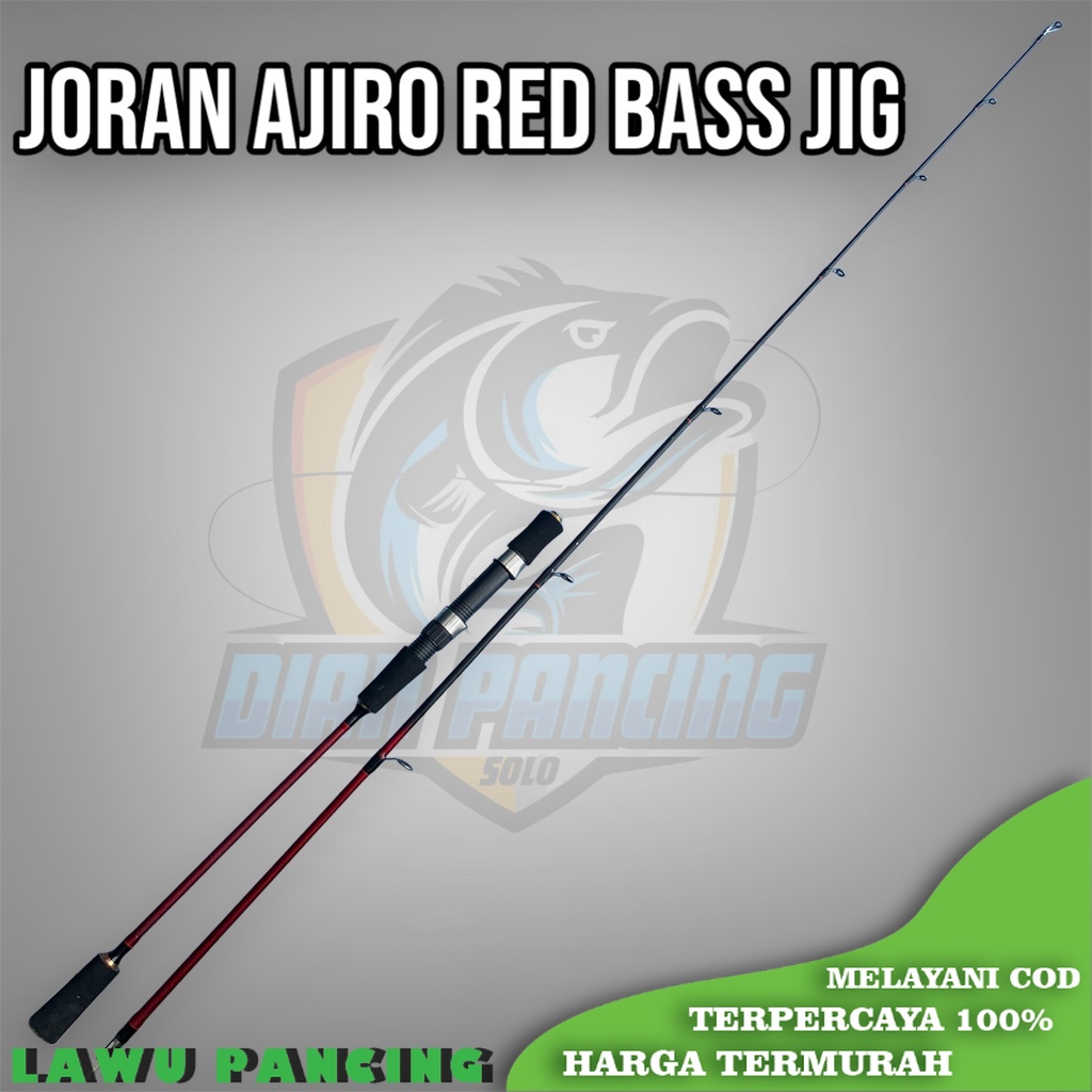 JORAN MURAH AJIRO RED BASS JIG Bahan FIBER SOLID spek Kaku