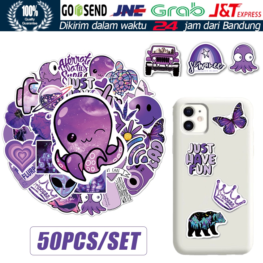 

50Pcs/Set Stiker Mode Lucu Ungu Untuk Laptop Hp Kulkas Rumah