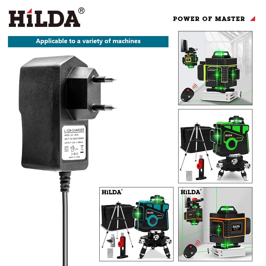 5V 2A Charger Laser Level Universal untuk Baterai Lithium Level Laser 12 16 Lines