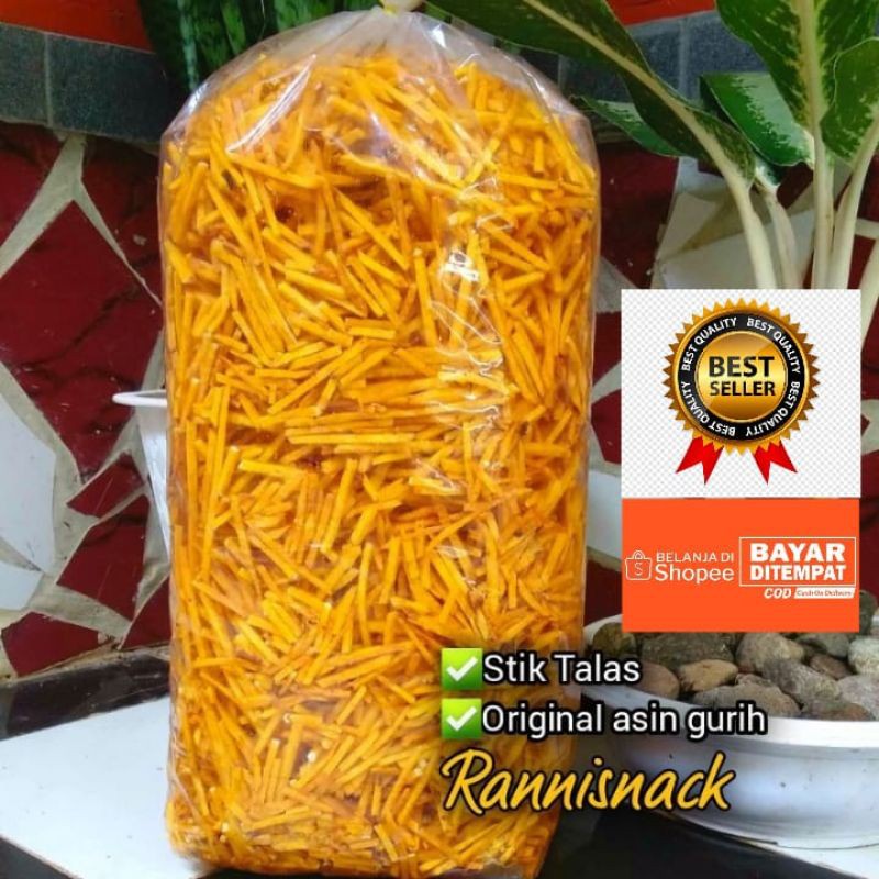 

cemilan keripik talas stik asin gurih kiloan 1kg