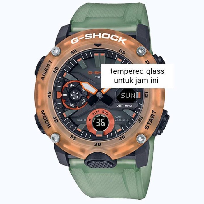 tempered glass for CASIO G-SHOCK GA-2000HC-3A anti gores jam tangan TG pelindung layar screen protec