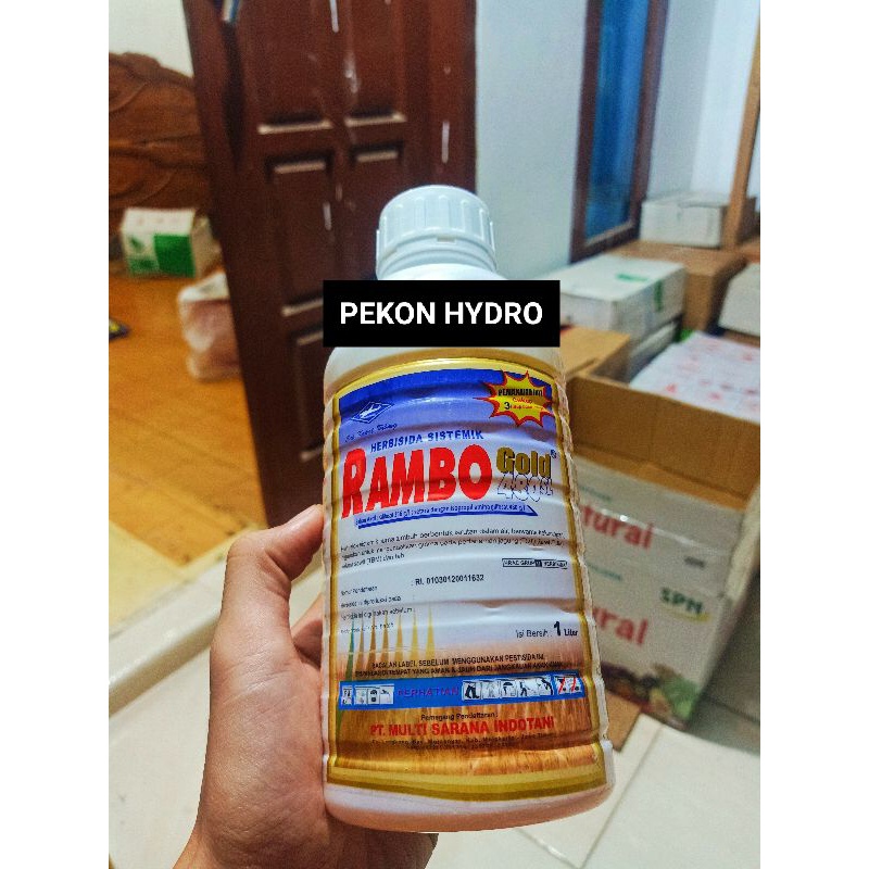 Herbisida Rambo Gold 480 SL 1 Liter - Racun Rumput Sistemik Isopropil Amina Glofosat