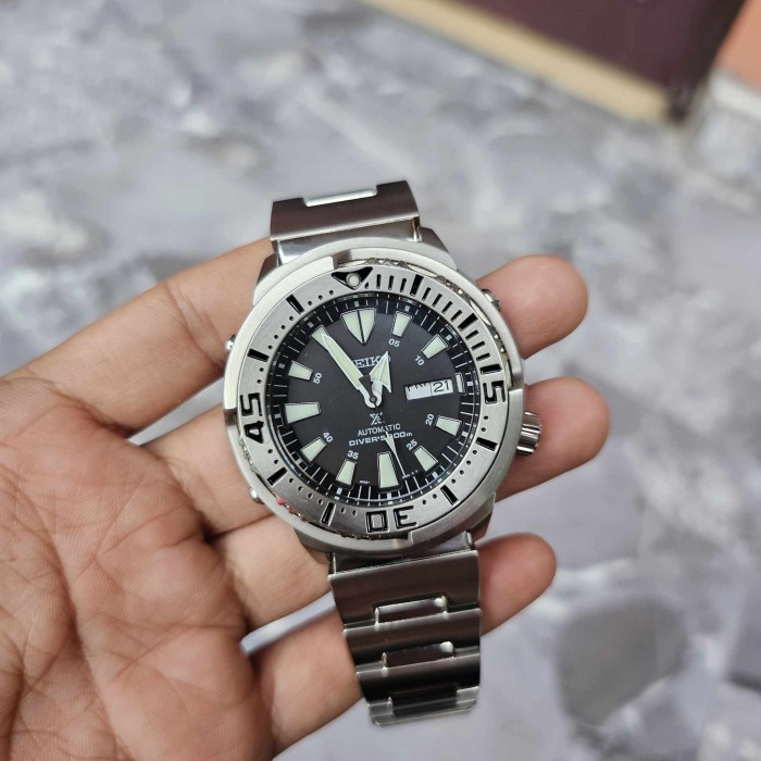 Seiko SRP637K1 Prospex Automatic Baby Tuna Silver Jam Tangan bekas