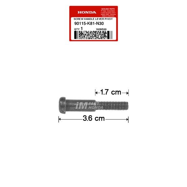 90115-K81-N30 Baut Handle Rem Kiri Genio Beat Street Vario 125 150 160