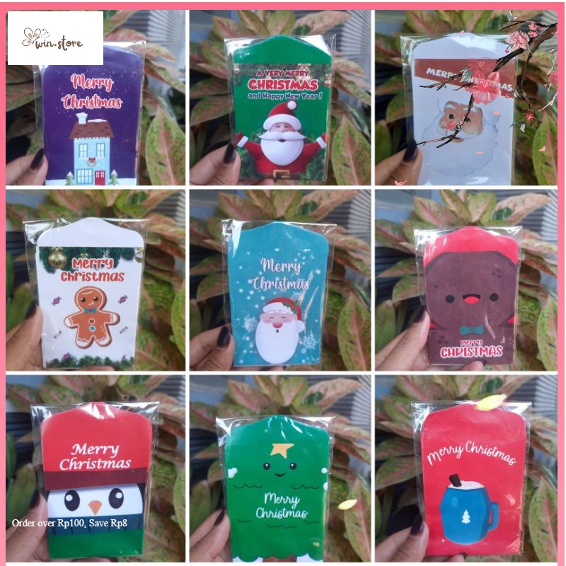 

Pernak Pernik natal / 1 pack (10 pcs) amplop natal merry christmas siap pakai