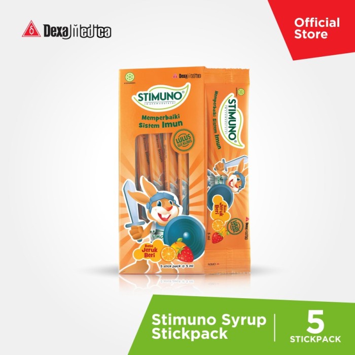 Stimuno Vitamin Sirup Orange Berry Imun Tubuh 5 Stickpack Sachet 5ml NF