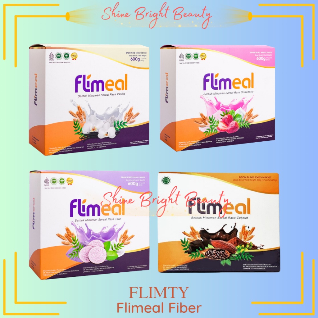 

FLIMEAL 1 box isi 12 sachet Flimty Meal Replacement Coklat Taro Vanilla Strawberry Pengganti Sarapan Official Store