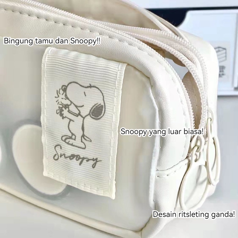 

Muji Snoopy Cute Large Capacity Pencil Case/pensil pouch/make up tas/Kotak Pensil