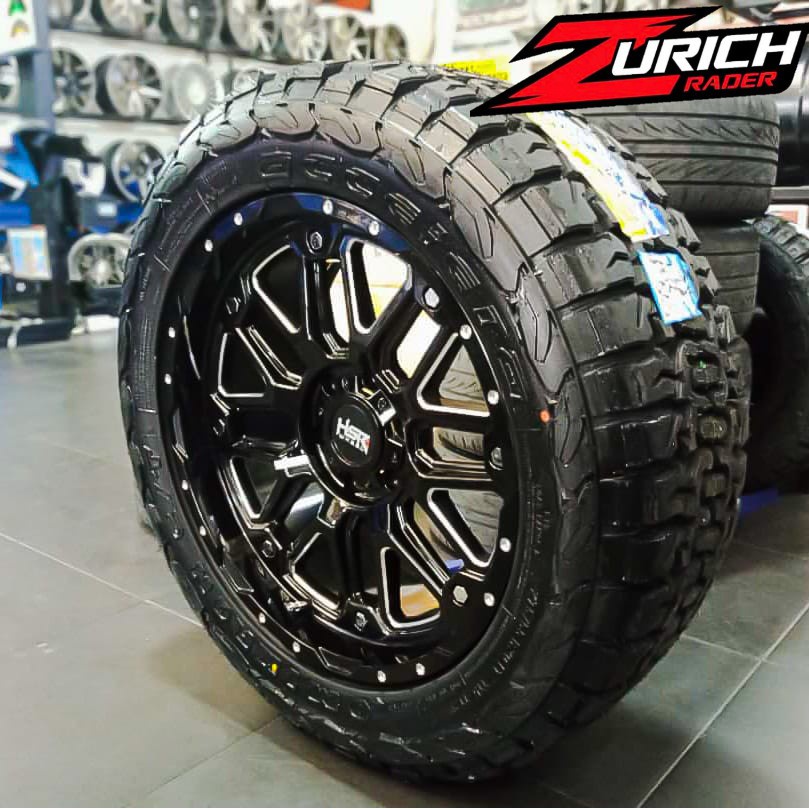 PAKET VELG MOBIL R20 HSR WHEEL DENGAN BAN ACCELERA M/T RING 20 UNTUK FORTUNER PAJERO HILUX TRITON