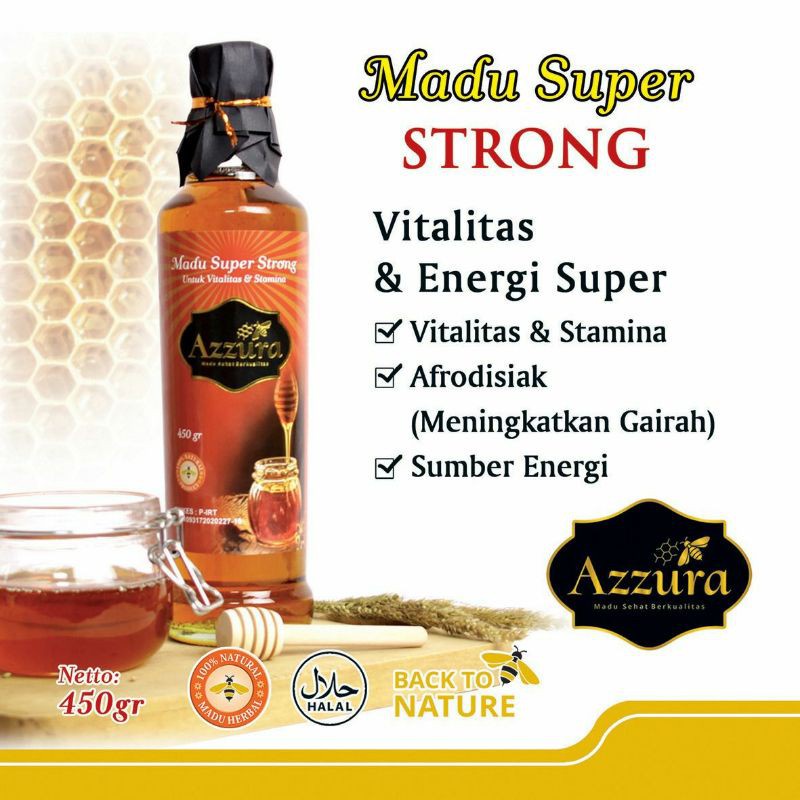 

Madu Azzura - Madu Super Strong Untuk Vitalitas Stamina dan Sumber Energi 450 gr