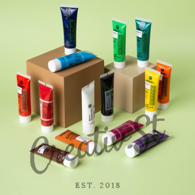 

HJK MARIES Cat Acrylic 30 Ml Paint Acrylic Set Cat Akrilik Warna Dasar 7 9 11 Warna Silver Gold