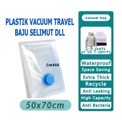 Plastik Vacuum Baju Vakum Plastik Vacum Bag Travel Pakaian 50x70 CM