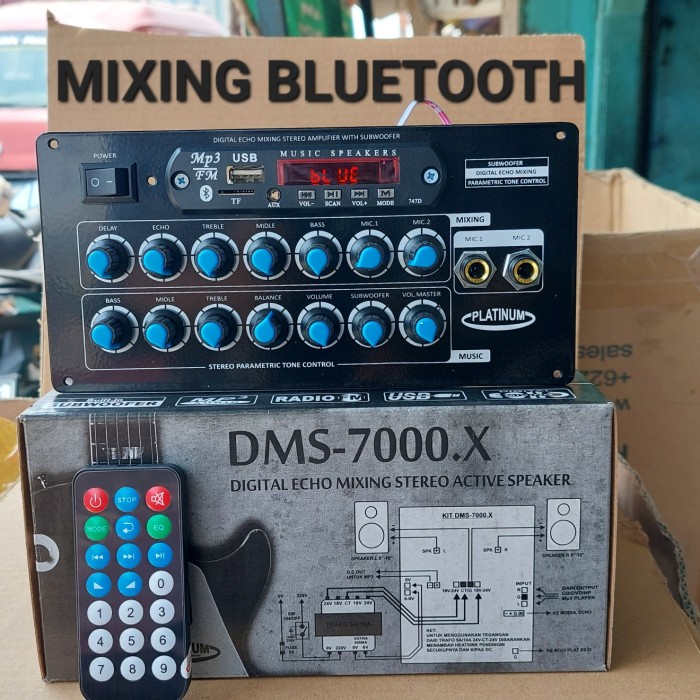 digital echo mixing stereo active speaker dms 7000 dms7000 mp3 player