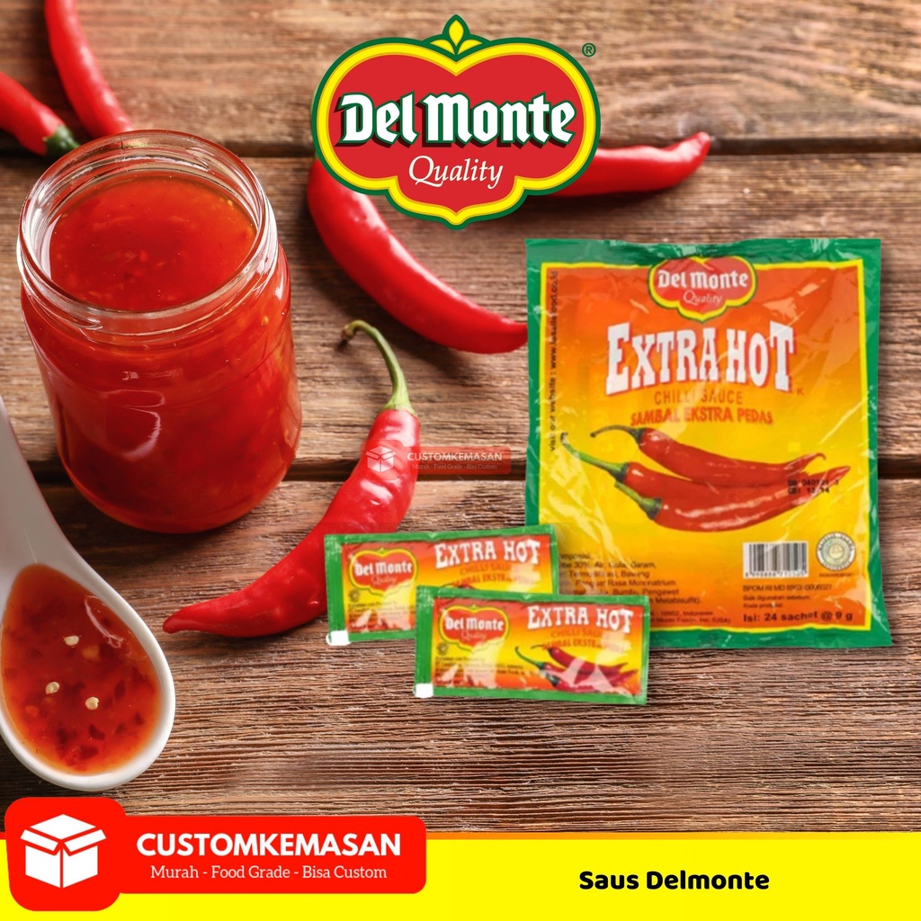 

Saus Extra Pedas Delmonte / Saus Delmonte Sachet Isi 24pcs / Saus Sachet Extra Pedas