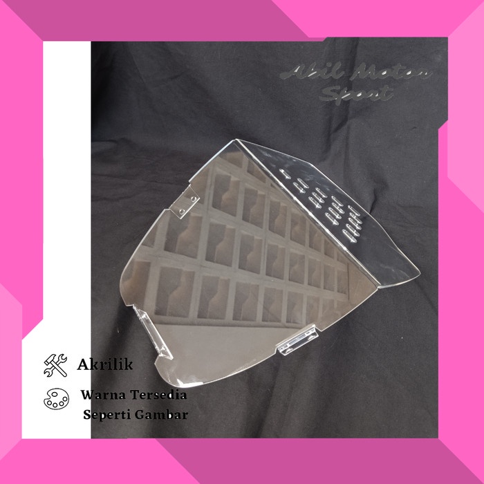 DOWNDRAFT TRANSPARANT PCX 160 SEKAT BAGASI MIKA PCX PEMBATAS BOX PCX