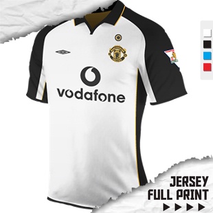 Jersey MU UTD 2001 Away Full Printing