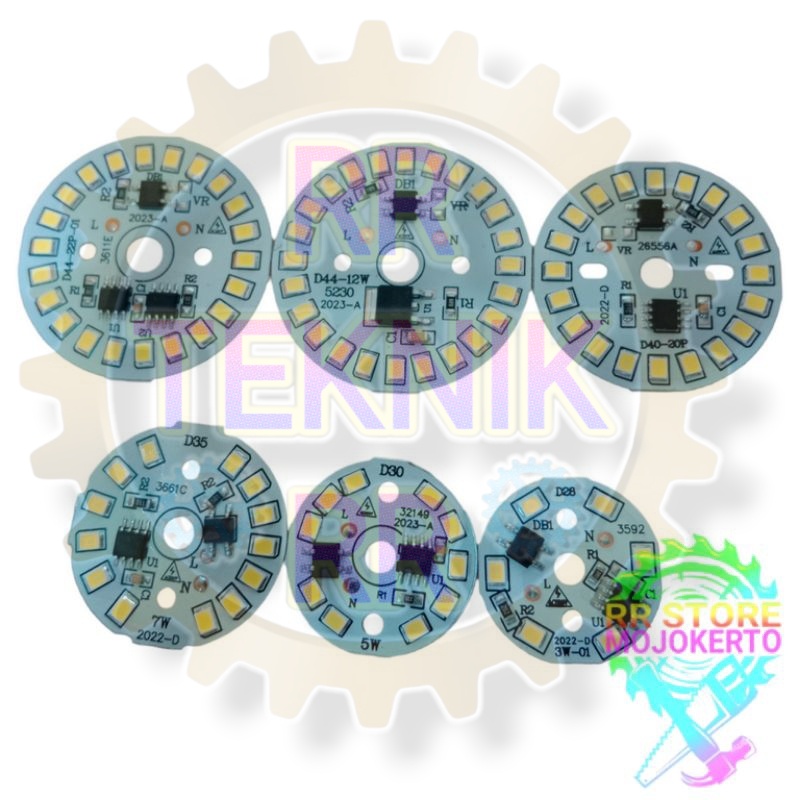 TERBARU!!! PCB Allumunium Lampu Round LED SMD 2835 Putih 10.000hrs AC 220V Super Terang Seperti Phil