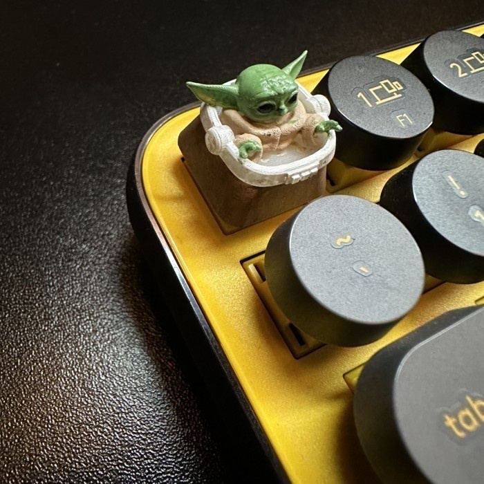 Keycap lucu 3D keycaps artisan unik utk keyboard gaming mechanical - Baby Yoda