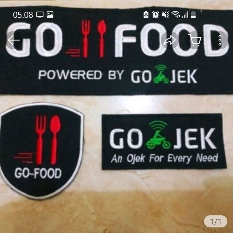 Bordir Bordir bordir logo gojek logo ojol logo bordir 1 set 3mcm logo murah bordir murahbisa pesan s