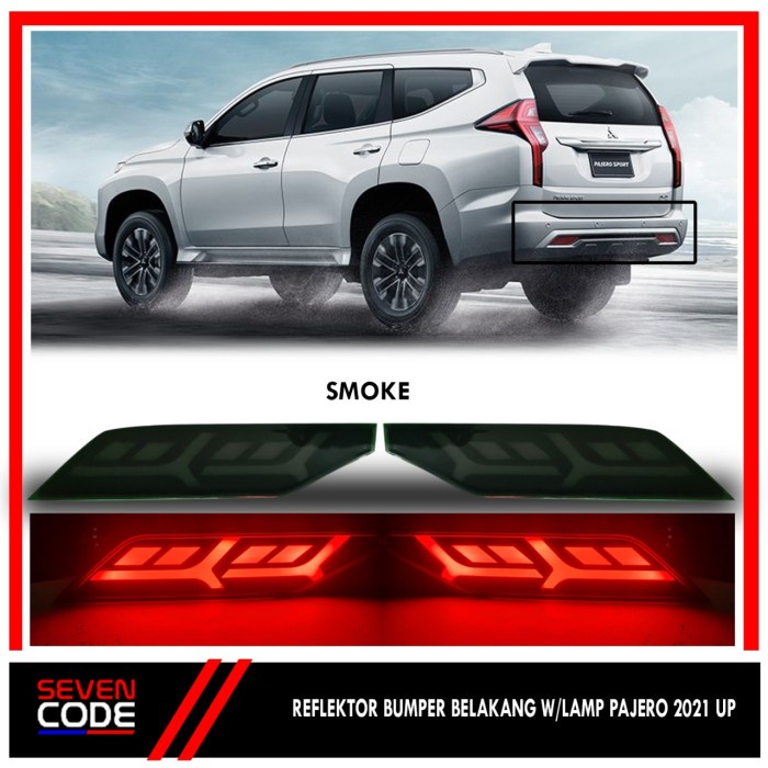 LAMPU LED REFLEKTOR BUMPER BELAKANG PAJERO SPORT 2023 - Hitam