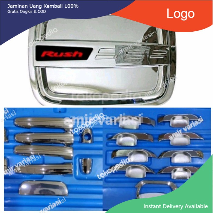 Paket outer handle tank cover Rush 2005-2017 chrome Aksesoris mobil