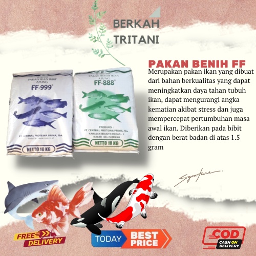 FF 999 ff 888 (5kg) Pakan Benih Ikan Protein 36-38%