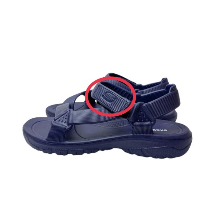 ✨LARIS✨ -Sandal Gunung Pria Skechers Sendal Cowok Karet Ringan - Grey, 44