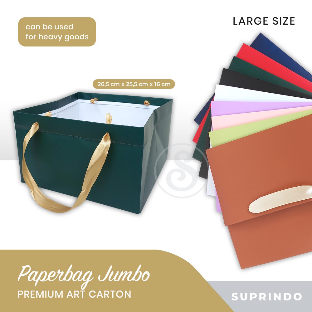 

Paper Bag Premium TEBAL uk. 26.5 x 25.5 x 16 cm (L)