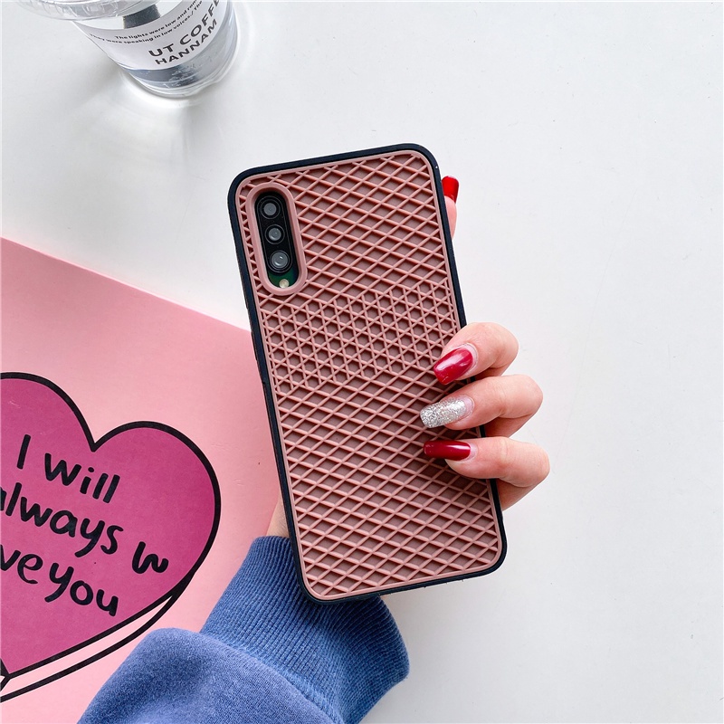 Untuk SamsungA50 A30S A50S A12 M12 S22 PLUS S22 Ultra A52 a52s A72 4G 5G Vans Waffle Rubber Case Cov