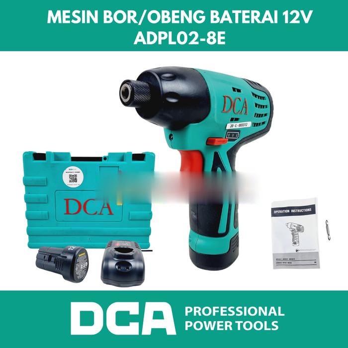 Mesin bor obeng baterai impact driver ADPL02-8E DCA ADPL 02-8 E -srt