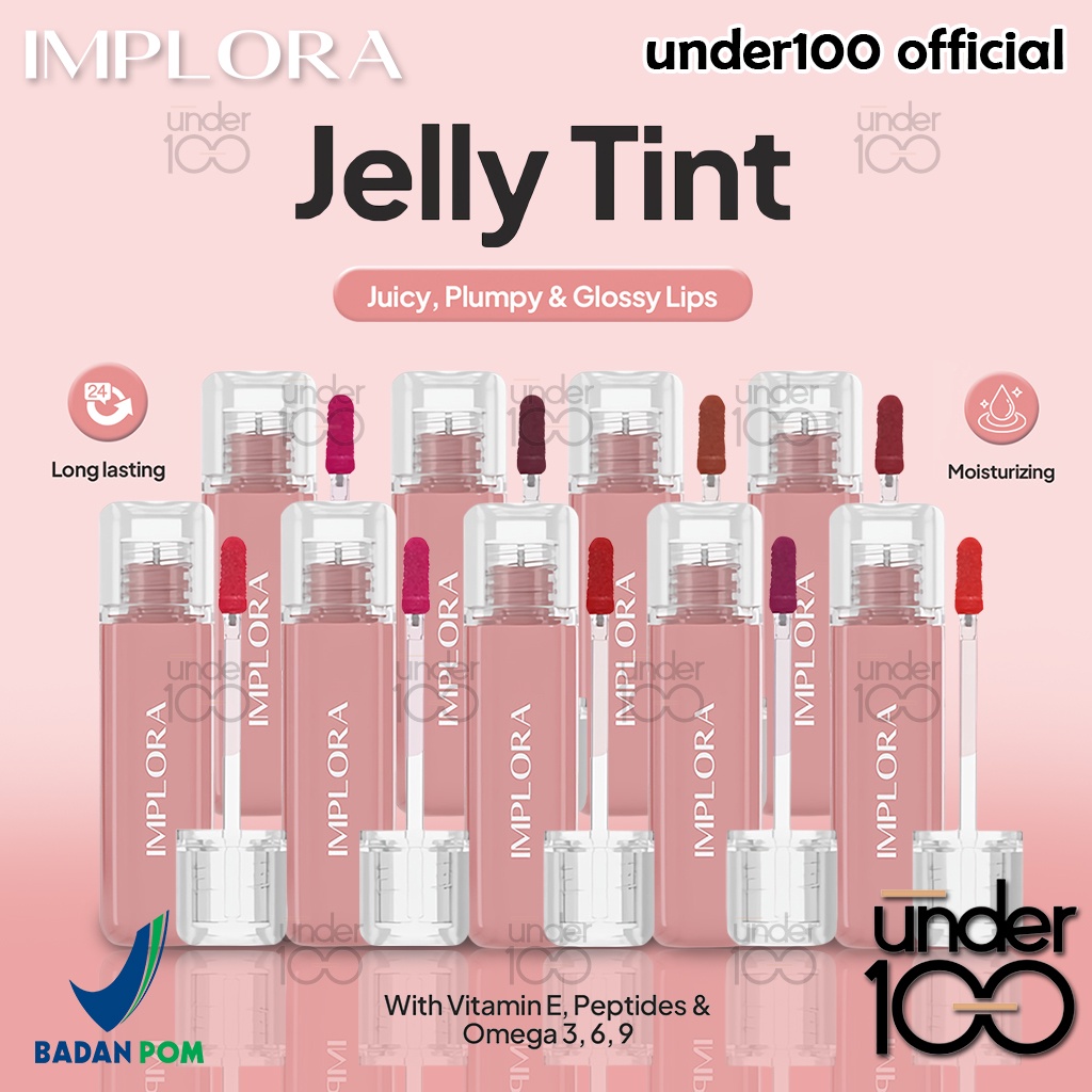 ❤ Under100 ❤ Implora Jelly Tint | Lip Tint Glossy 5ml | Mariposa | Savvy Red | True Vintage | Rosy P