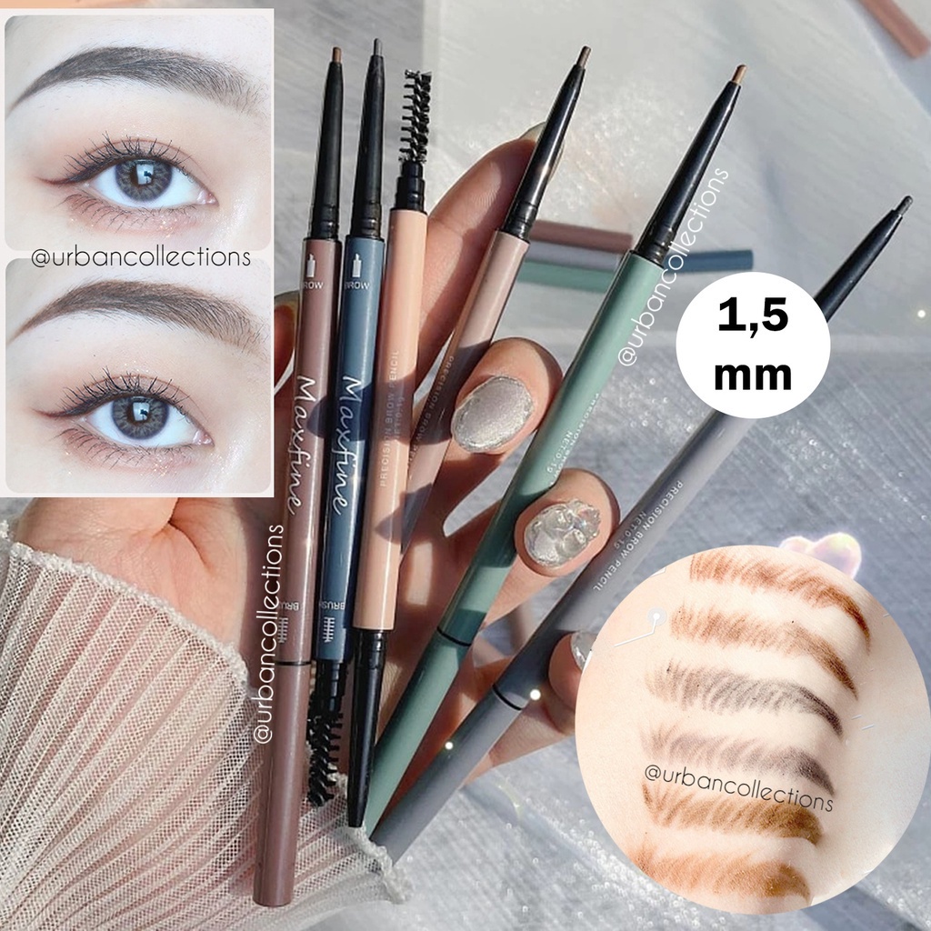 Maxfine Eyebrow Pencil Super Sharp Thin Pensil Alis Tipis Tajam Eyebrow- CANCODO