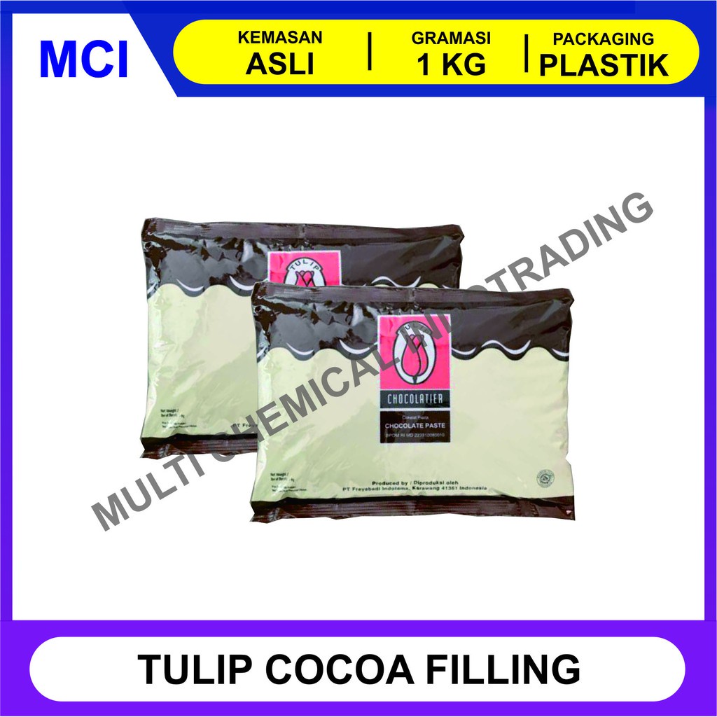 

COD TULIP CHOCOLATE FILLING / ISIAN ROTI/ ISIAN COKLAT / SELAI COKLAT 1 KG