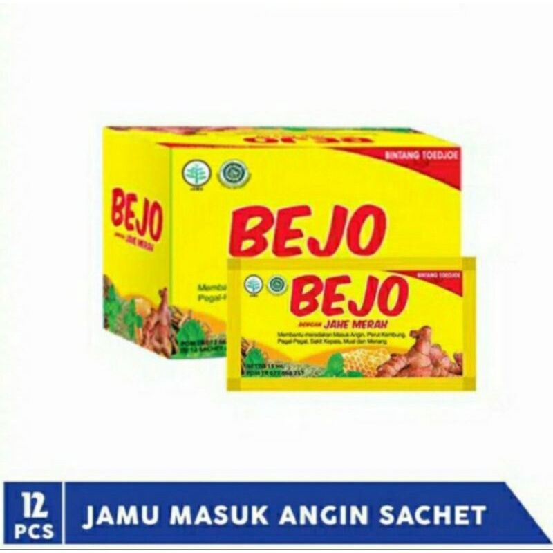 

BEJO JAHE MERAH 1Box isi (12 SACHET) Herbal tolak angin