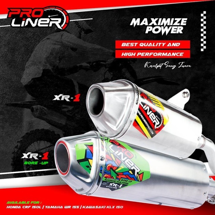 KNALPOT RACING PROLINER XR1 ORIGINAL CRF150 CRF 150L KLX 150 WR155