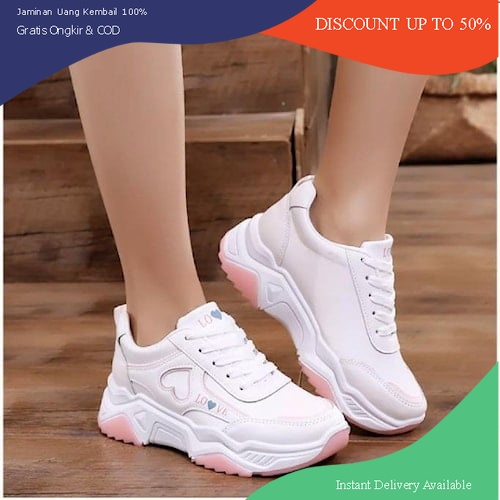 PVN Sepatu Cewek Wanita Kasual Olahraga Running Tinggi Import Premium Quality shoes Sport Trendy K-F
