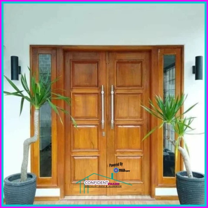 1 Set Kusen Pintu Kupu Kupu Kamper/Kusen Pintu Utama Panel Klasik