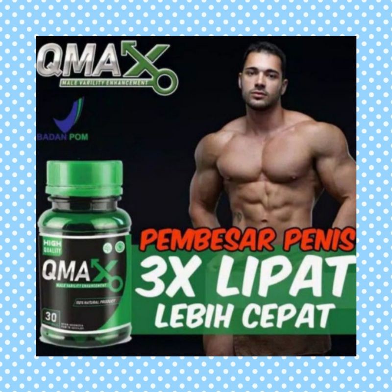 QMAX Original Asli herbal alami obat kuat pembesar penis permanen Alat Vital Mr P Pria kelamin(Grati