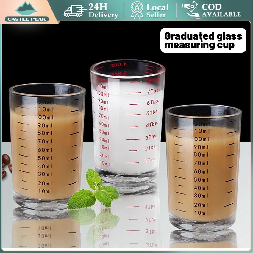 

Gelas Espresso Shot / Square Espresso Coffee Glass 120ml / Gelas Takar Ukur Kopi Kotak / Sloki Measuring Cup
