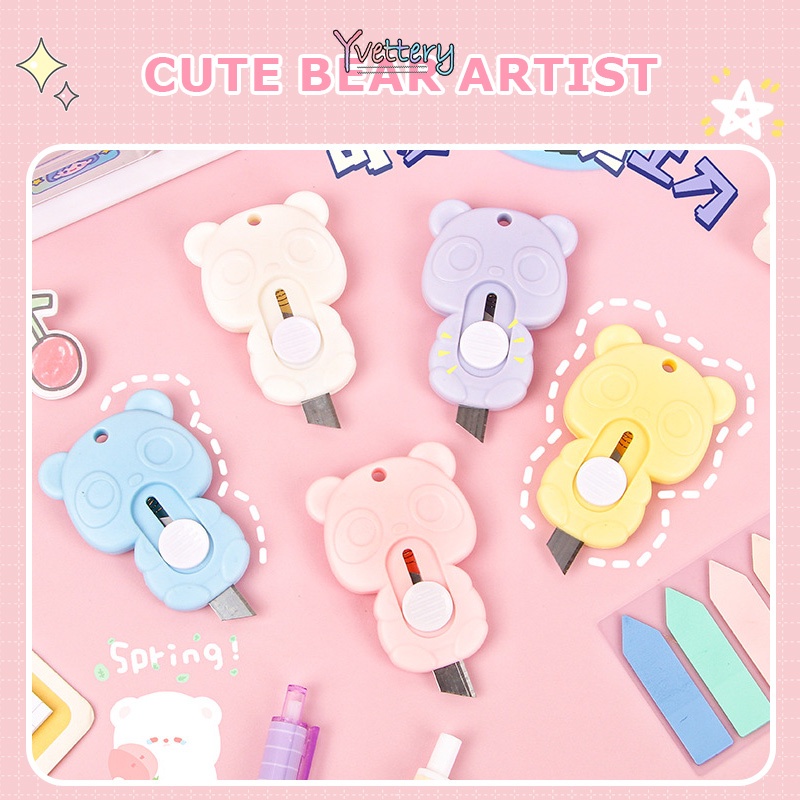 

❤️COD Pemotong seni beruang kecil yang lucu pemotong buatan tangan pemotong kertas pelajar membuka kotak artefak yang harus-Yy