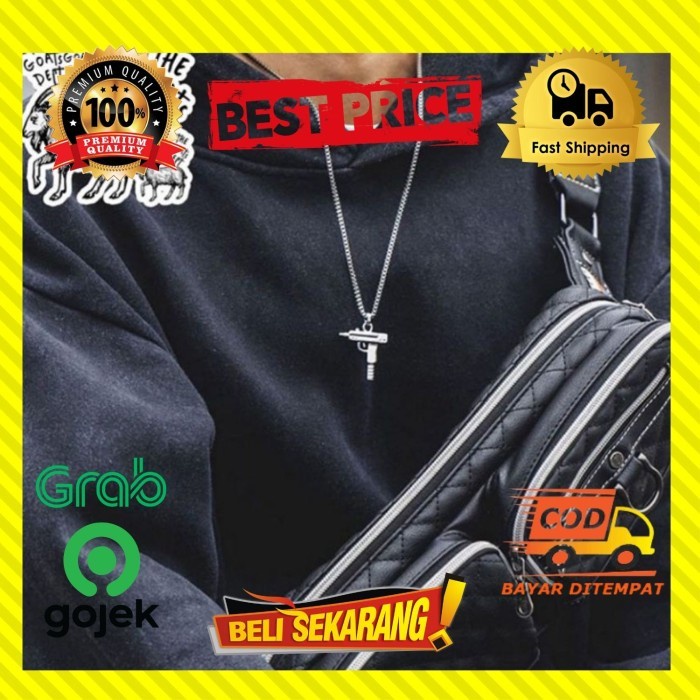 KALUNG PRIA TITANIUM STAINLESS SUPREME UZI PISTOL PREMIUM ORIGINAL K48