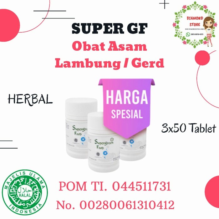 [ READY STOCK ] Super GF SGF Paket Spesial 3 Botol / Asam Lambung / Herbal / ORI 100%