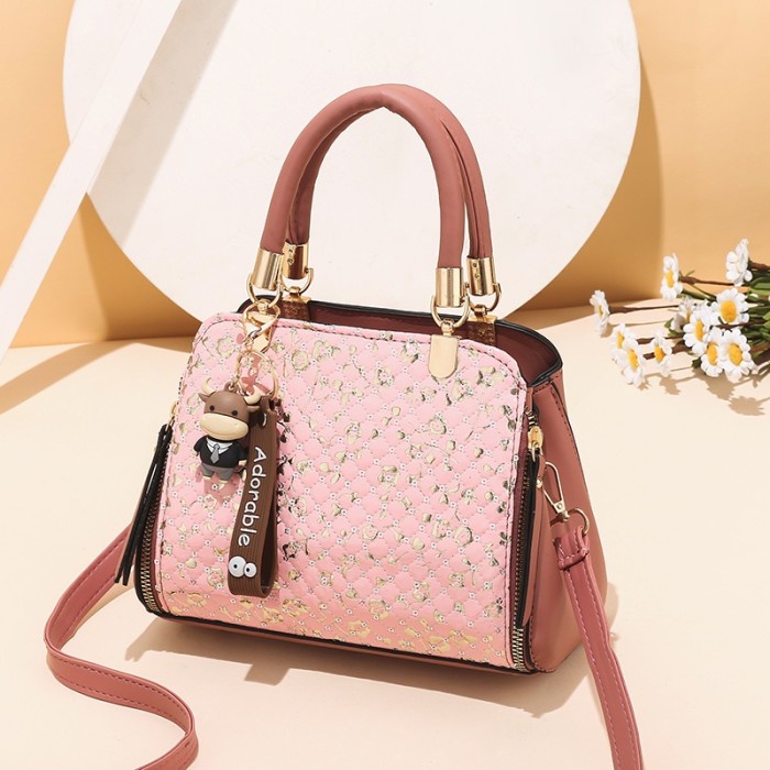 Handbag Wanita Import Tas Selempang Pesta Kondangan Elegan Mewah Cewek - Pink